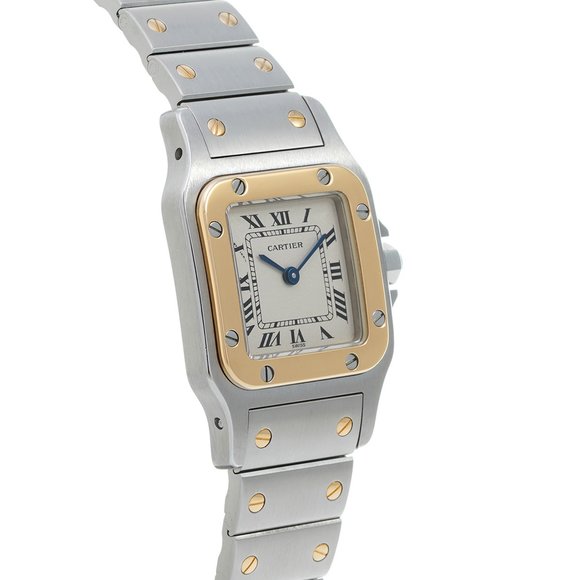 Cartier Santos Galbe SM Antique W20056D6 Ivory Women's Quartz Watch - Picture 4 of 5